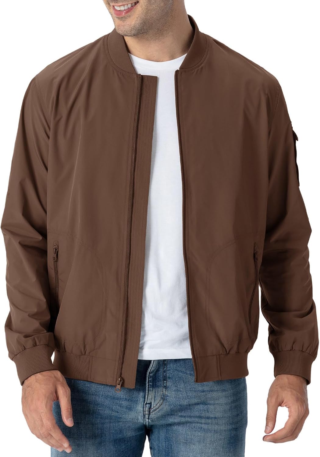 Rdruko Men's Lightweight Bomber Jacket for Stylish Comfort