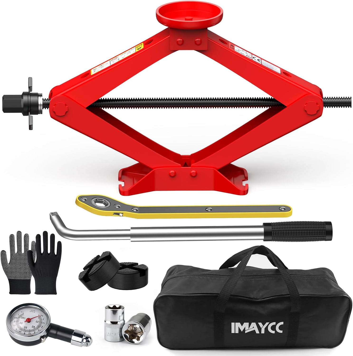 Scissor Jack for Car 2.5 Ton Tire Changing Kit with Tools