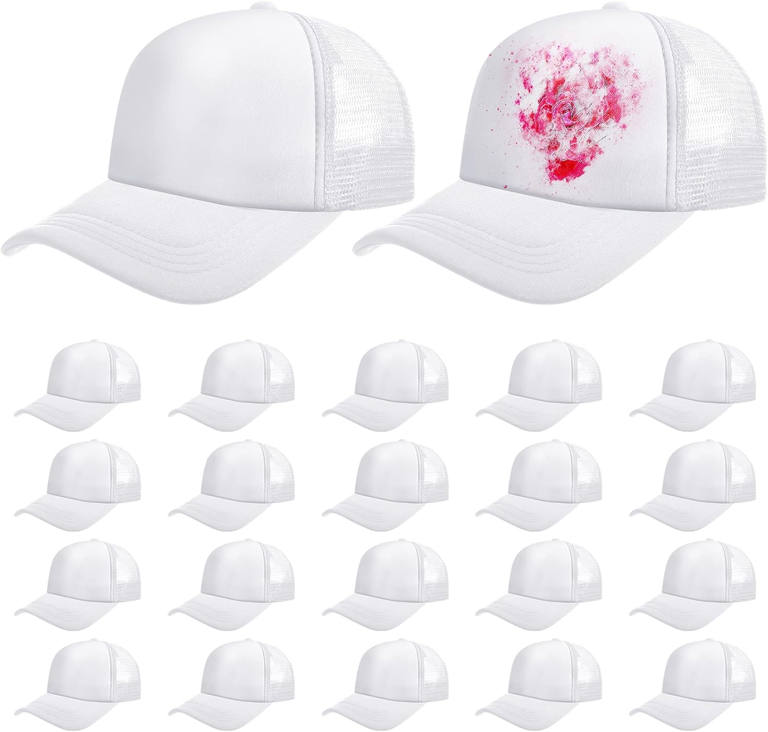 Sublimation Blank Cap Trucker Mesh Cap for DIY Embroidery