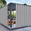 PureFit Outdoor Curtains 120W x 84L in Light Gray - Waterproof Patio