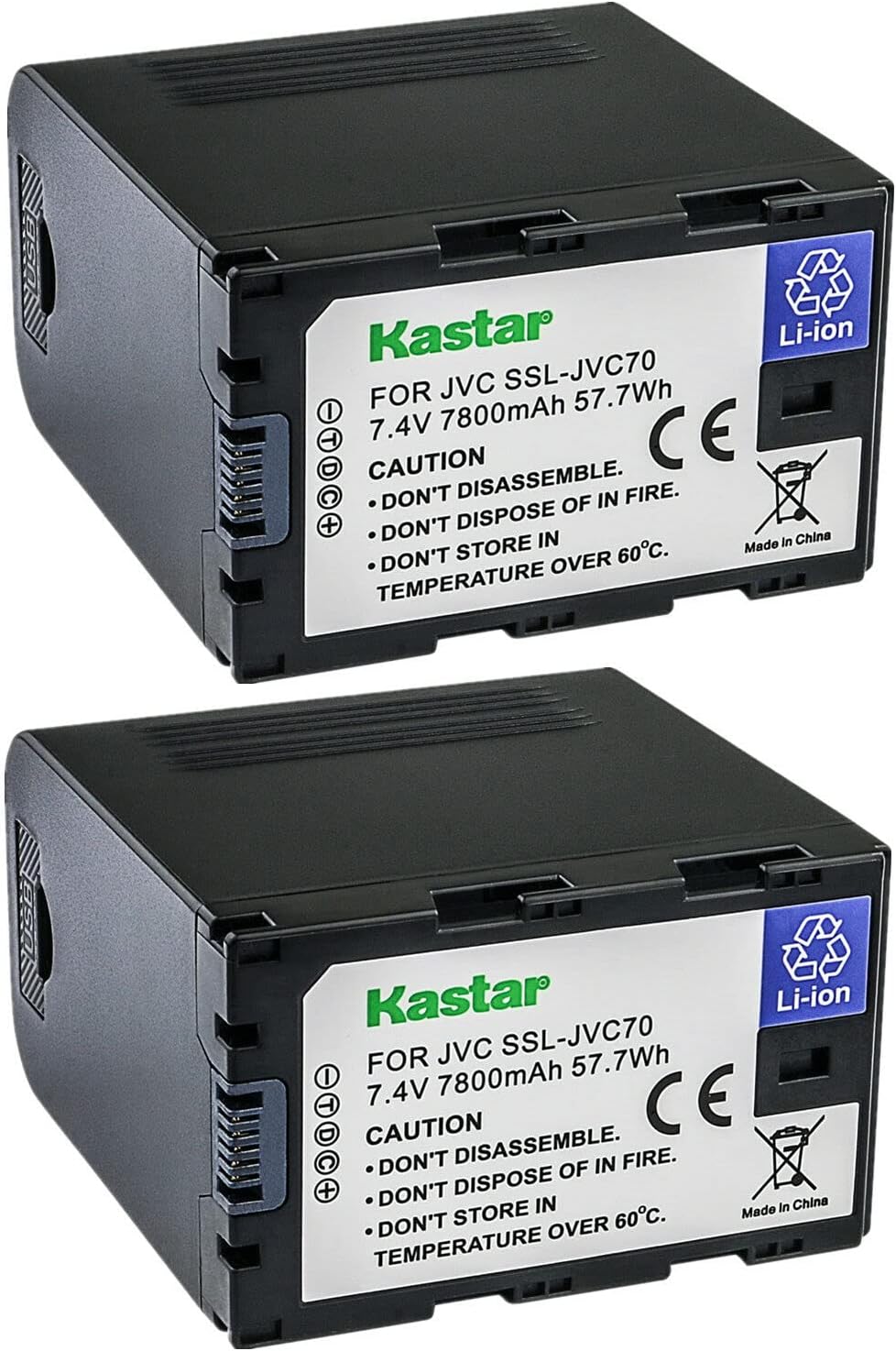 Kastar SSL-JVC70 Battery 2-Pack for JVC Cameras - Reliable Power