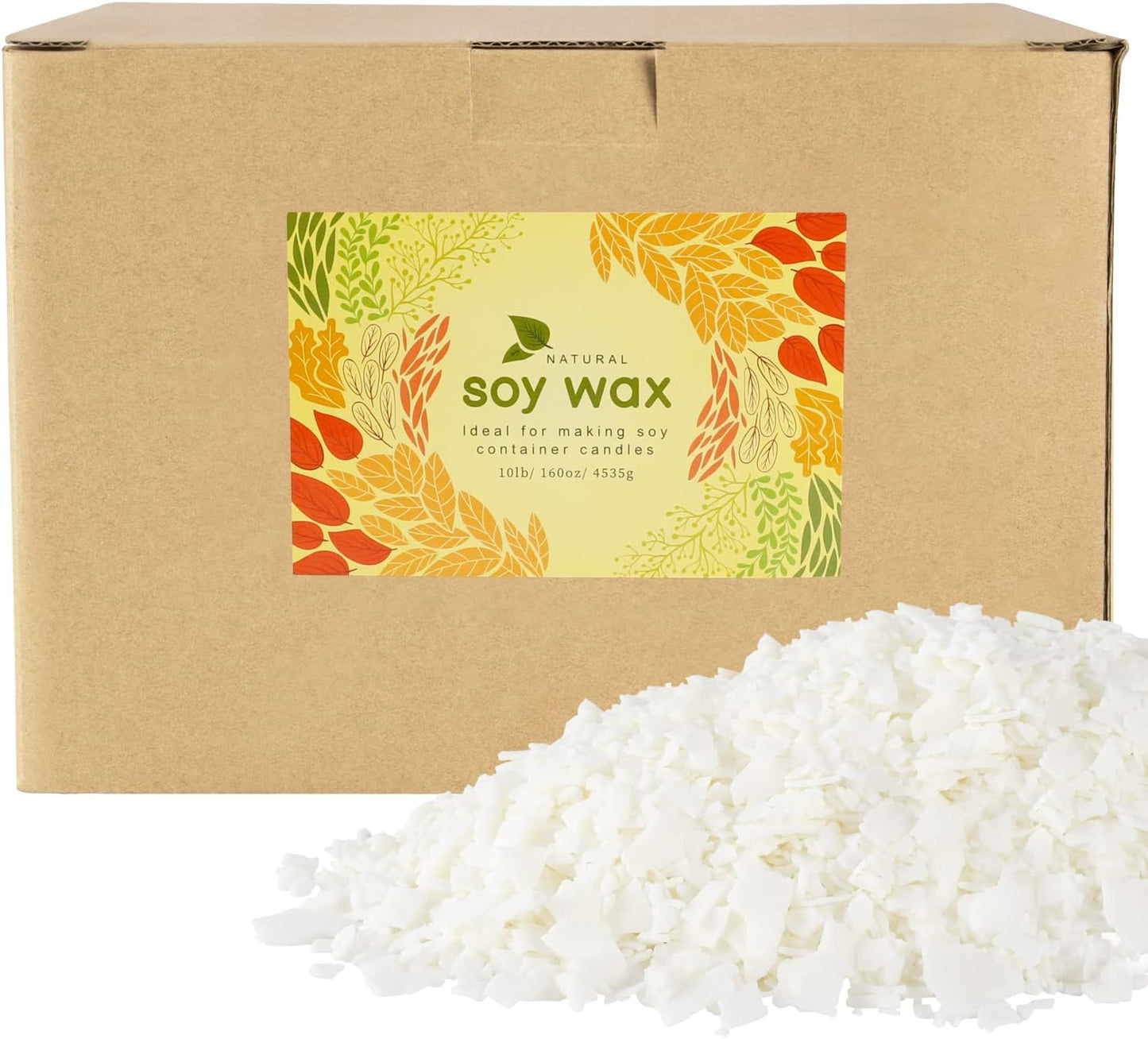 Pure Soy Wax Flakes for DIY Candle Making - 10 lb Bag