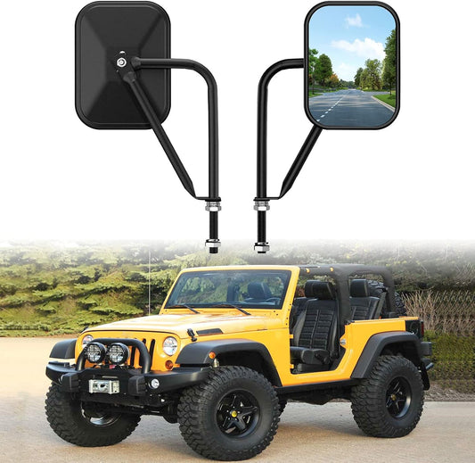 Door Off Mirror for Jeep Wrangler JK JL Unlimited - Wider View