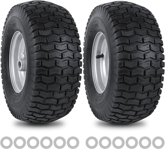 15x6.00-6nhs Lawn Mower Front Tire 4 Ply Tubeless 2 Pack