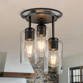 Kalium 3-Light Semi Flush Ceiling Light Fixture - Modern Farmhouse