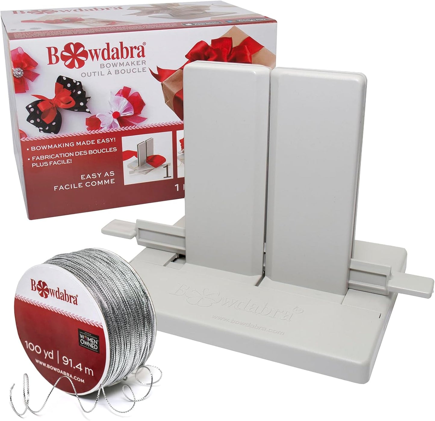 Morex Bow & Favor Maker Combo with 100 yd Silver Wire for Crafts