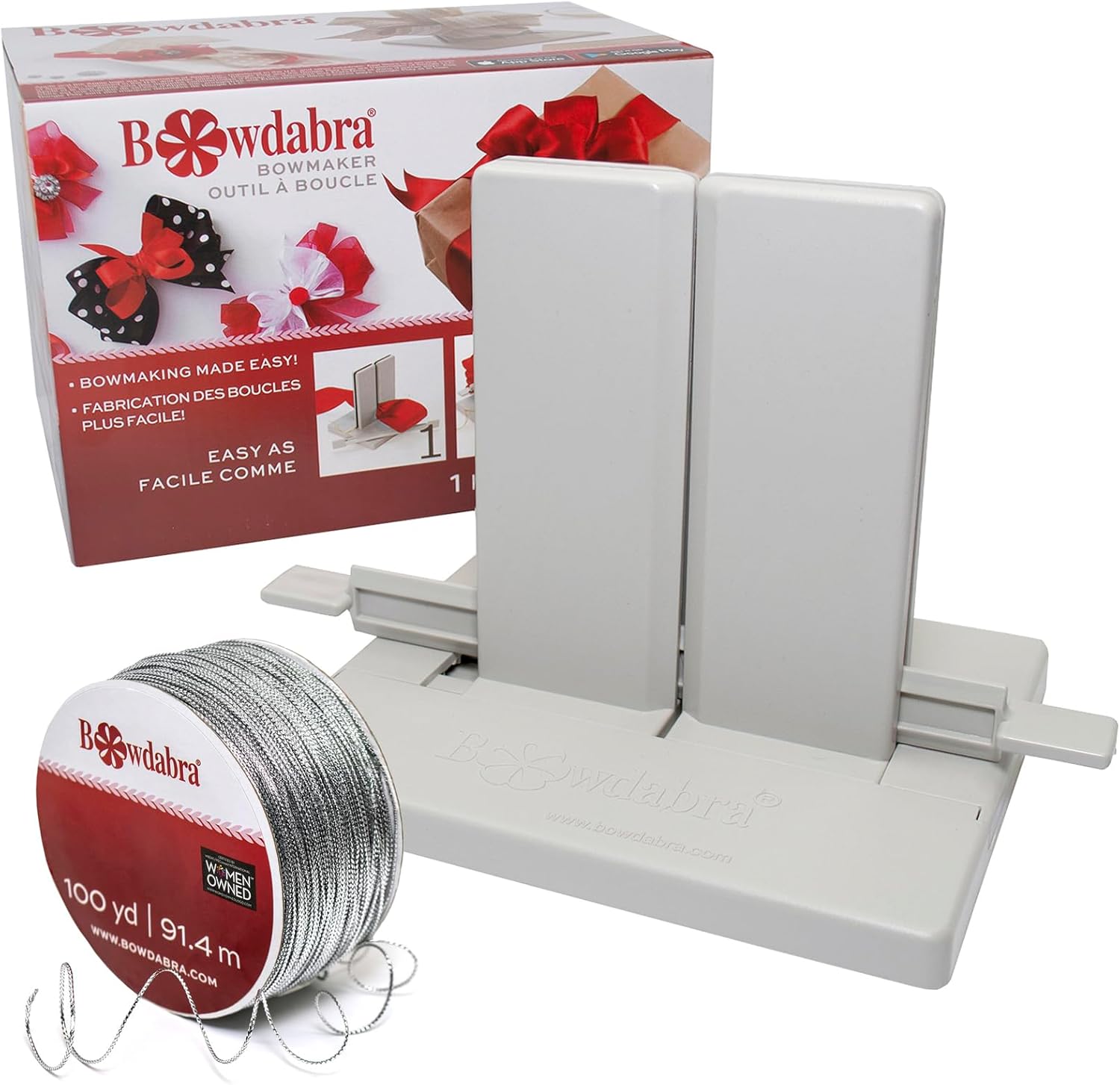 Morex Bow & Favor Maker Combo with 100 yd Silver Wire for Crafts