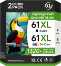 61XL Ink Cartridges Combo Pack Replacement for HP 61 - High Yield Duo