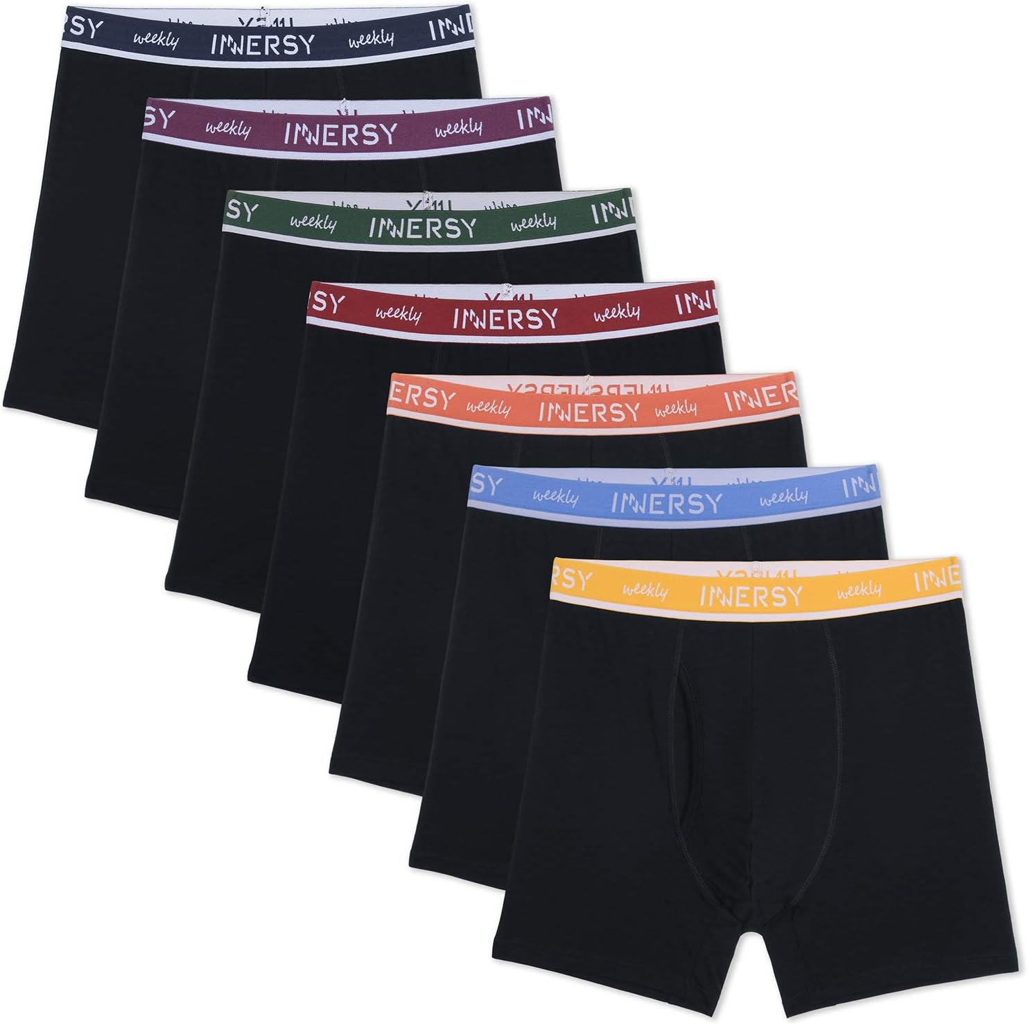 Comfortable Men's Cotton Underwear 7-Pack Colorful Boxer Briefs