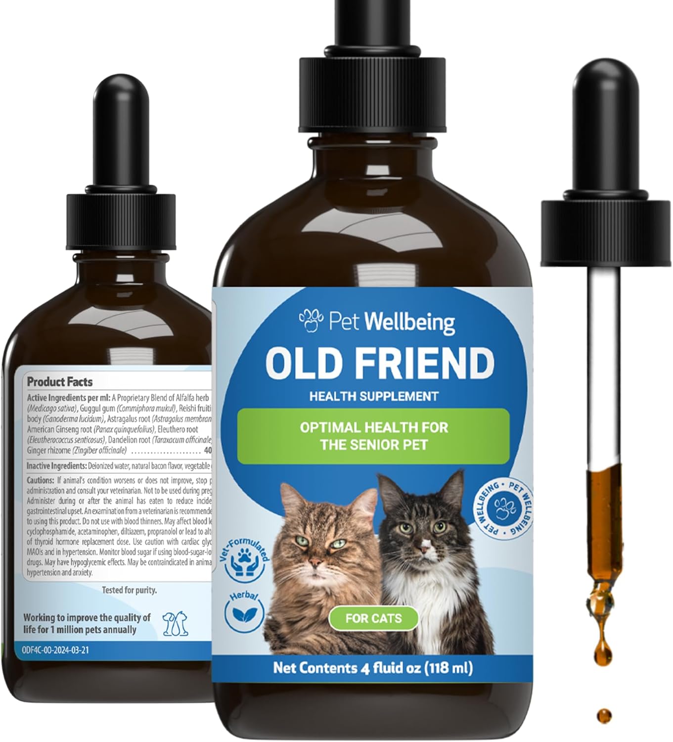 Pet Wellbeing Old Friend for Senior Cats - Joint Mobility Support