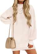 ZESICA Women's Fall Turtleneck Sweater Dress - Oversized Lantern