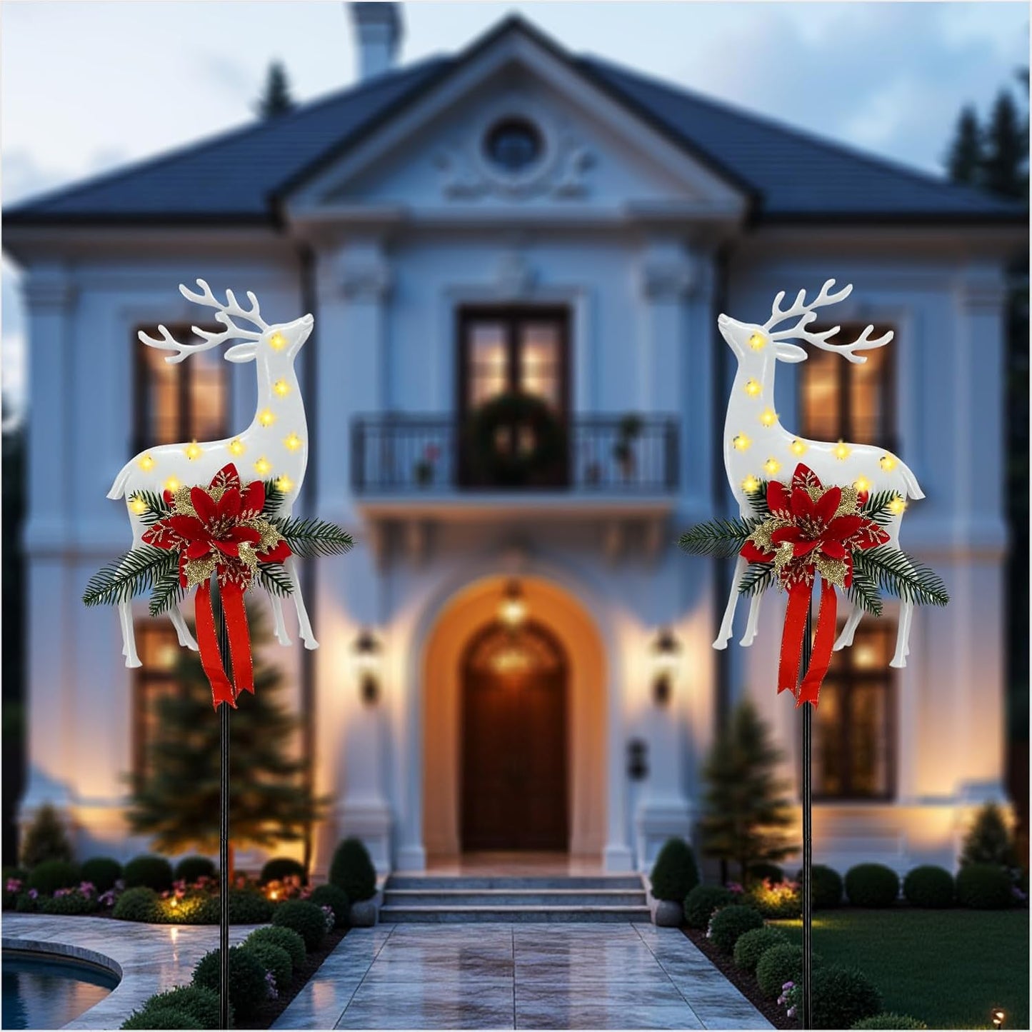 Solar Stake Christmas Outdoor Decorations for Garden Lawn Yard