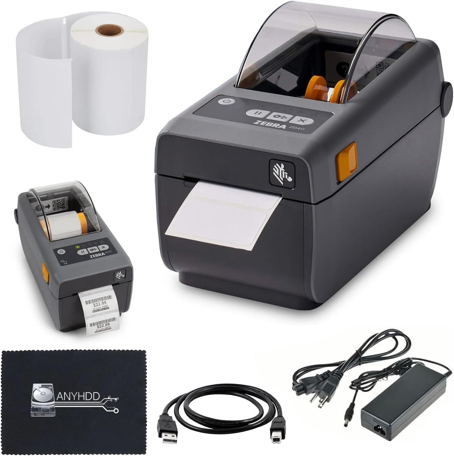Zebra ZD411 Thermal Label Printer Kit - High-Speed USB Connectivity