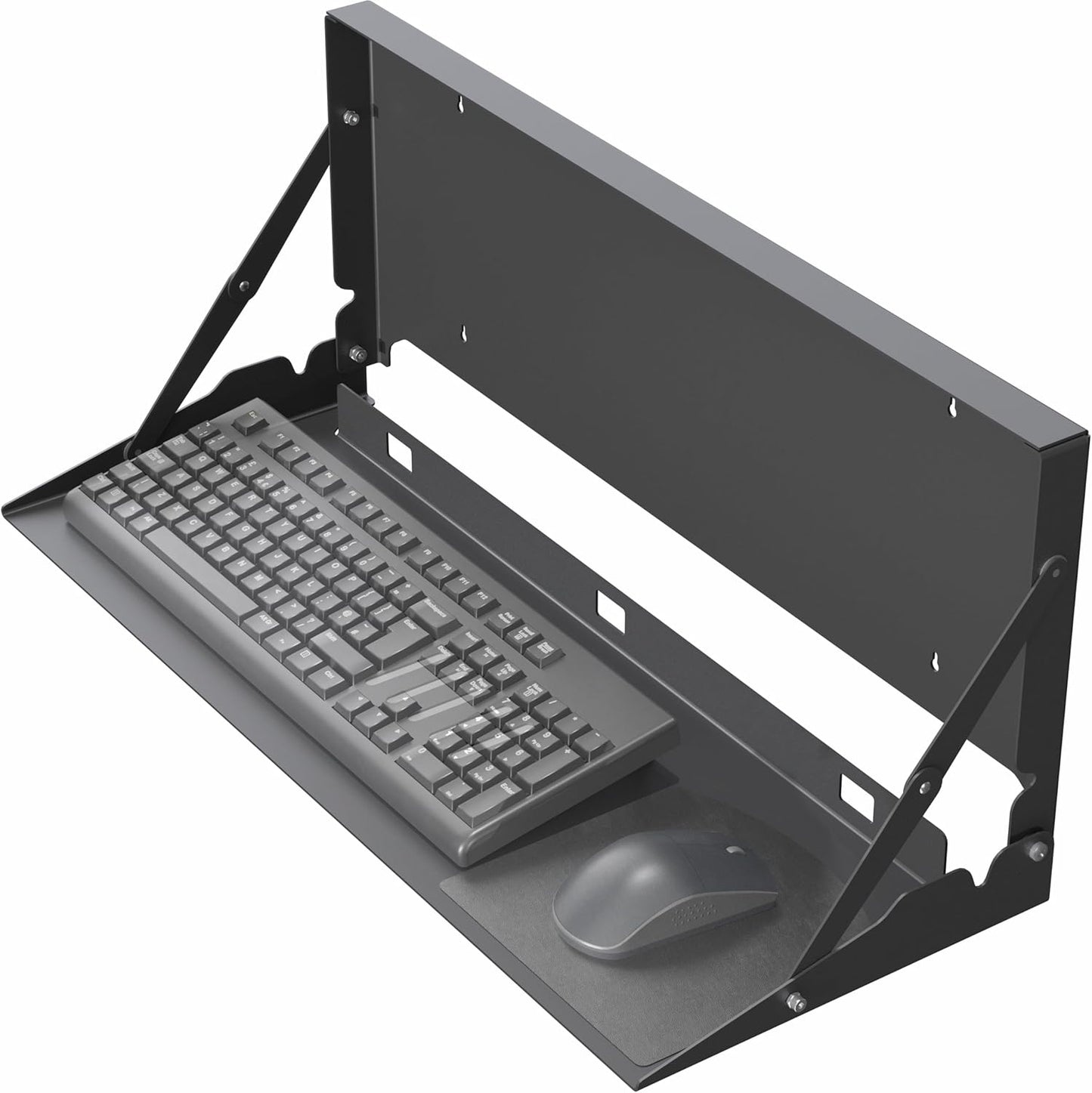 VIVO 24 Wall Mount Keyboard Tray Set - Space Saving
