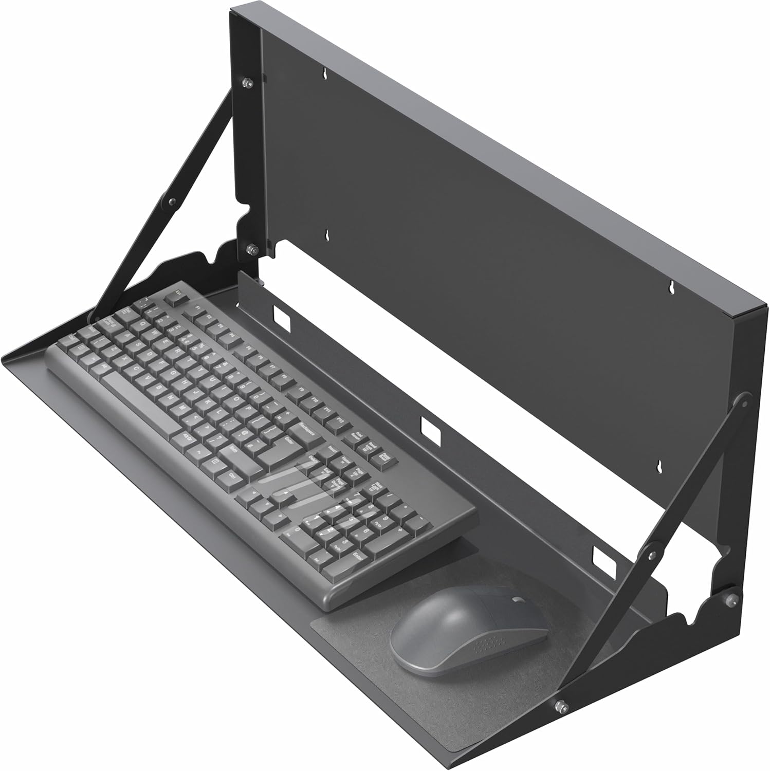 VIVO Flip Down 24 Inch Typing Platform for Space Saving Workstations