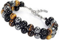 Triple Protection Bracelet for Men 8mm Natural Stone - Durable Gift