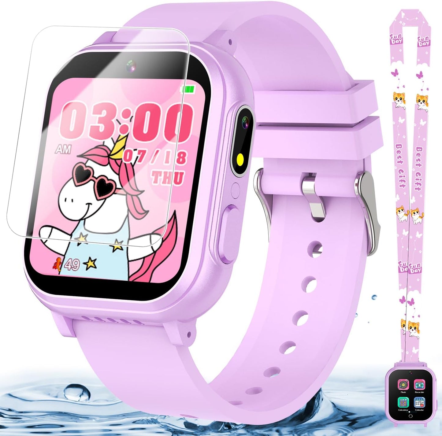 Waterproof Smart Watch for Kids with Games and Dual Camera