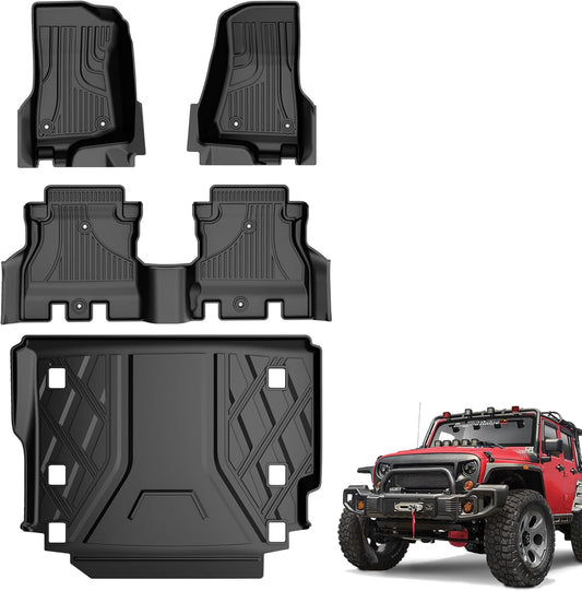 All Weather Floor Mats for Jeep Wrangler JL 2018-2025 Models