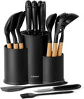 CAROTE 16 Piece Kitchen Utensils Set with Knife Block - Complete Cook