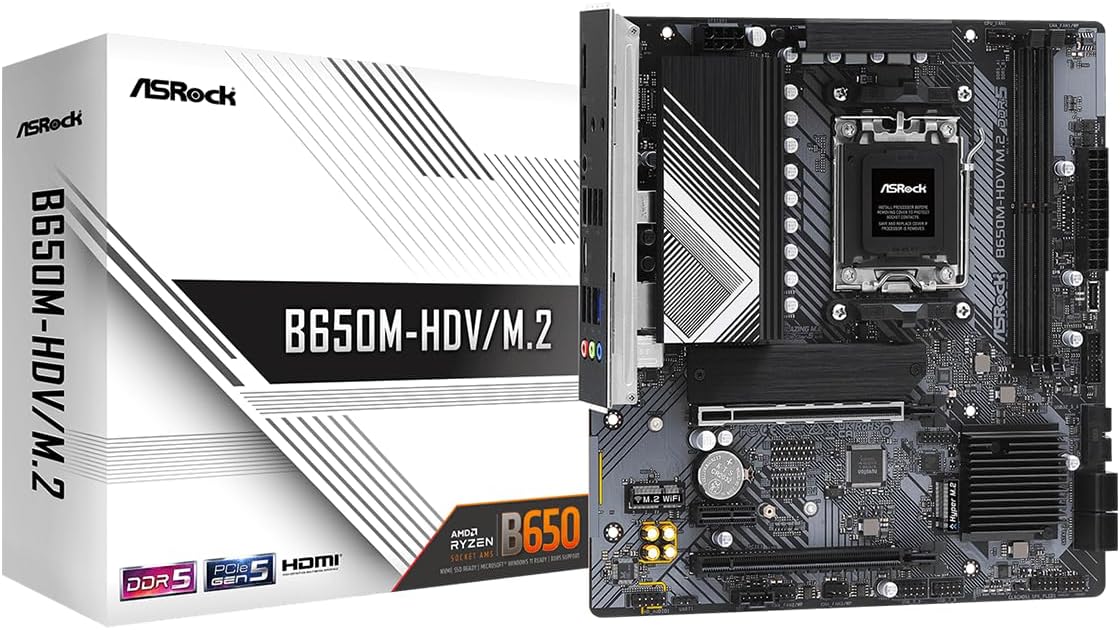 ASRock B650M-HDV/M.2 Motherboard for AMD Ryzen 7000 Processors