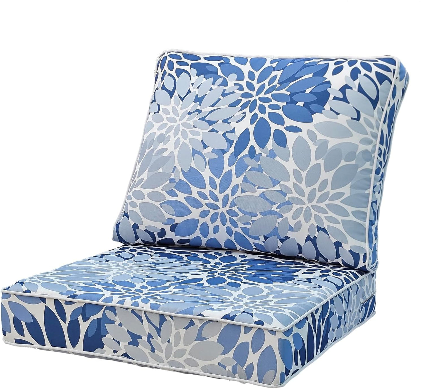 Outdoor Seat/Back Deep Chair Cushion Set for Patio Furniture