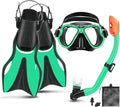 Kids Snorkel Set for Ages 6-14 - Panoramic Mask & Dry Top Snorkel