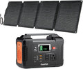 200W 151Wh Portable Power Station with 60W Foldable Solar Panel