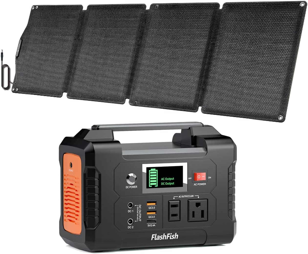 200W Portable Power Station with 60W Solar Panel for Outdoors