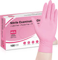Pink Nitrile Exam Gloves 4 Mil Disposable Medical Grade - Comfortable