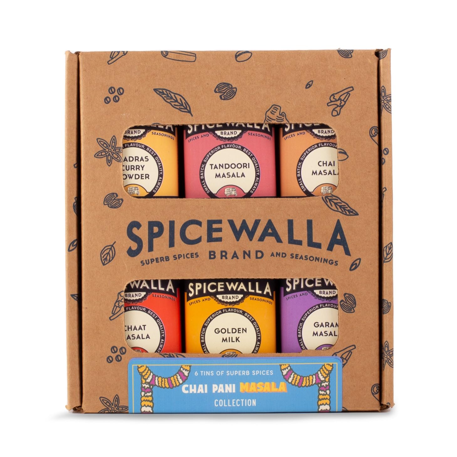 Spicewalla Masala Indian Spice 6 Pack - Gourmet Spice Blends