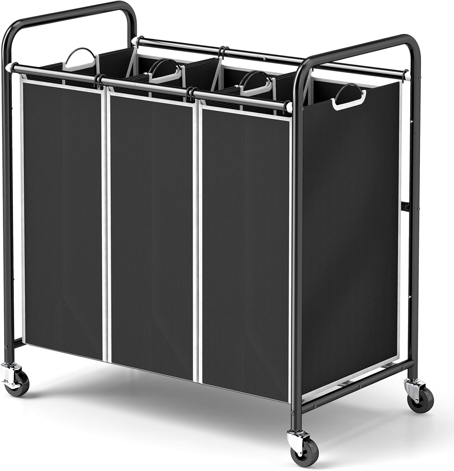 ROMOON 3 Compartment Heavy Duty Laundry Sorter for Easy Use