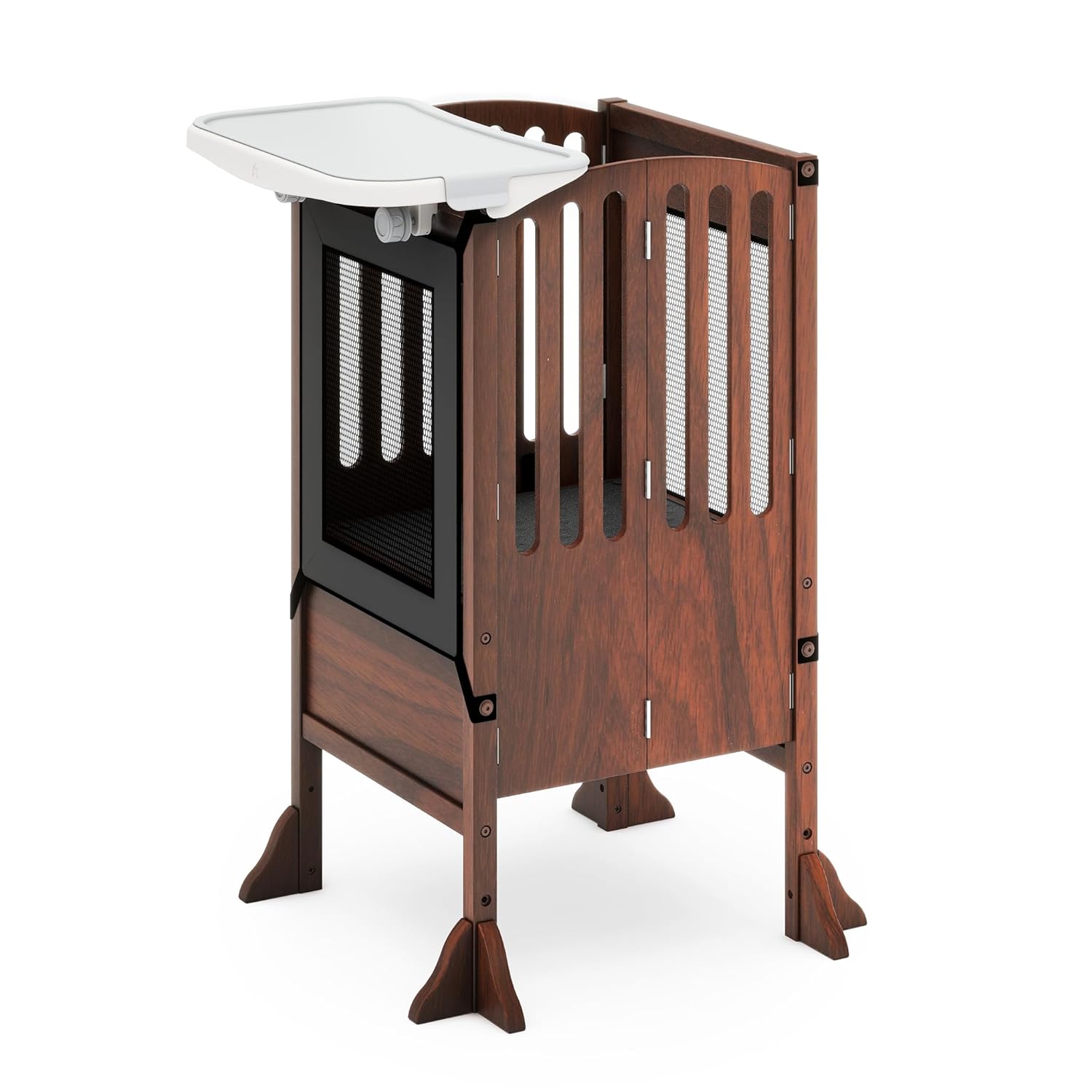 Guidecraft Kitchen Helper Toddler Tower with Play Tray Bundle