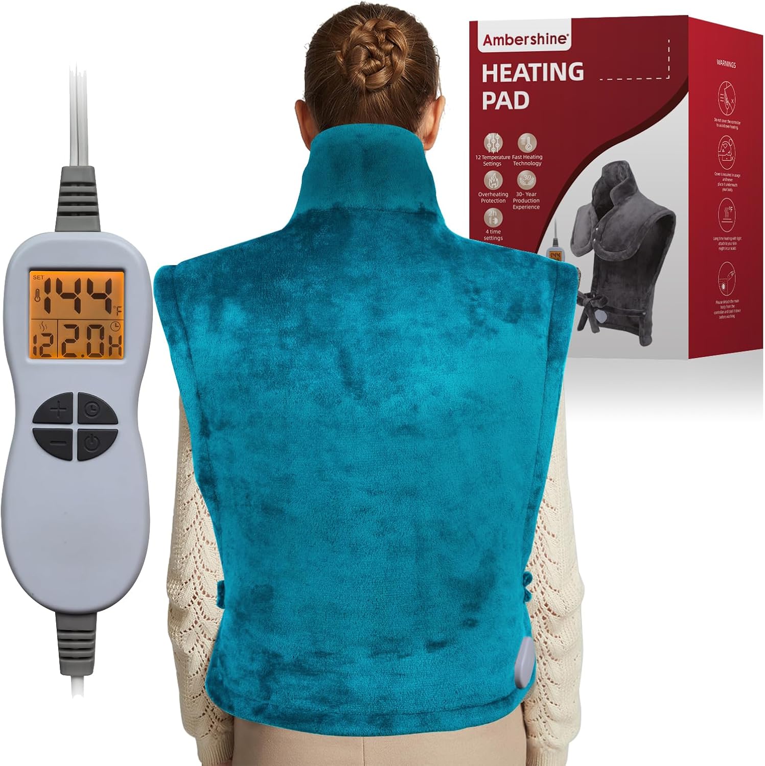 XXXL King Size Heating Pad for Neck, Shoulder, and Back Relief
