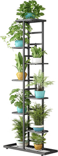 Plant Stand 8 Tier Metal 9-Pot Display Shelf - Space-Saving Plant Rack