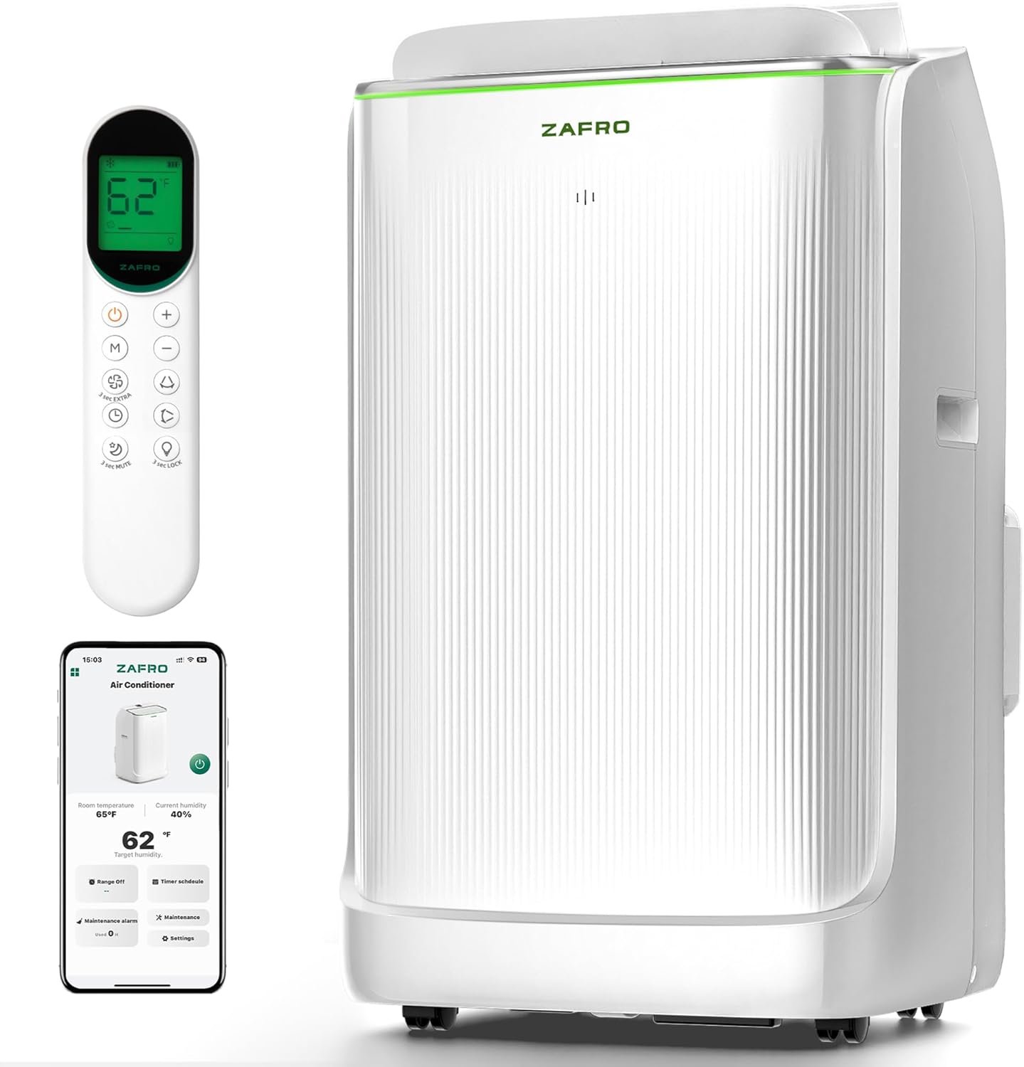 ZAFRO 16,000 BTU Portable Air Conditioner for Large Spaces