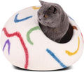 MEOWFIA Cat Cave Premium Felt Cat Bed Medium - Cozy Merino Hideaway