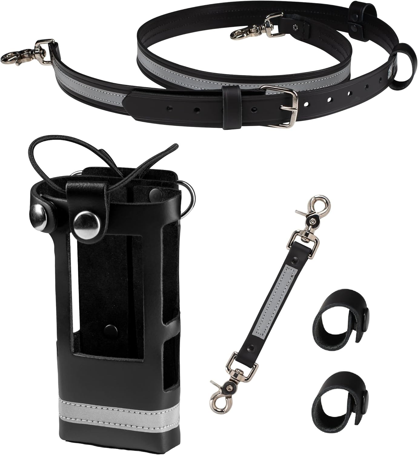 Perfect Fit Firefighter Reflective Radio Strap and Holder Set