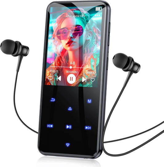 AGPTEK M3 64GB MP3 Player with Bluetooth and FM Radio Features