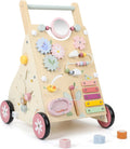 Wooden Baby Walker with Montessori Sensory Toy for Learning Fun