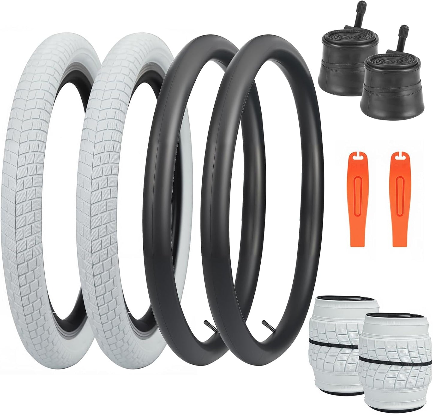 20x2.125 Bike Tires for Kids - Durable Folding Replacement Set