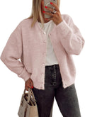 Women's Long Sleeve Front Button Y2k Cardigan Sweater - Classic Fall