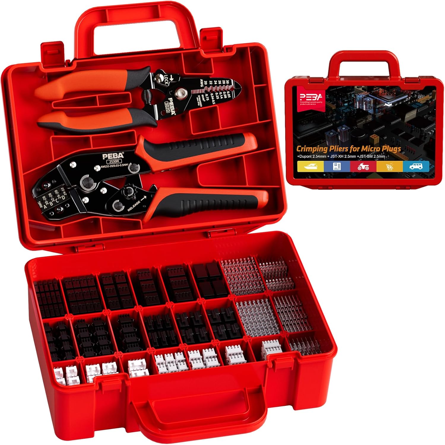 PEBA Crimping Tool and Connector Kit for DIY Electronics