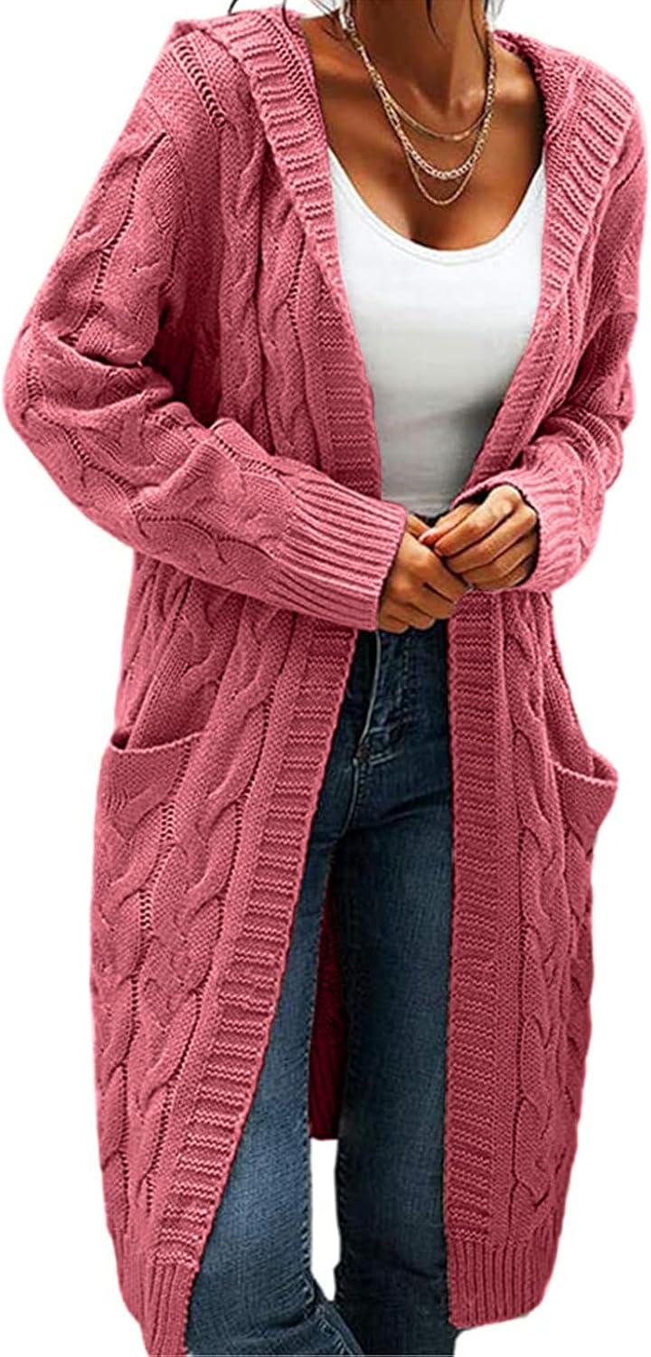 Women Hooded Open Front Cardigan for Cozy Style and Comfort