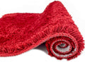 Soft Chenille Bathroom Mat: Non-Slip & Absorbent - Red, Machine Washable