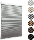 Blackout Cordless Cellular Shades 27 in H50 Grey - Room Darkening