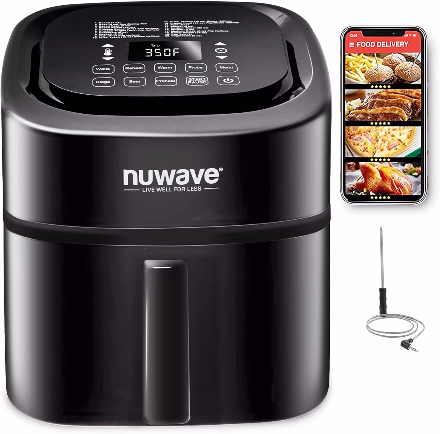 Nuwave Brio 8-Qt Air Fryer: 1800W Power, Precise Control