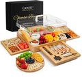 Charcuterie Board with Lid Large Bamboo Cheese Board Set - Elegant