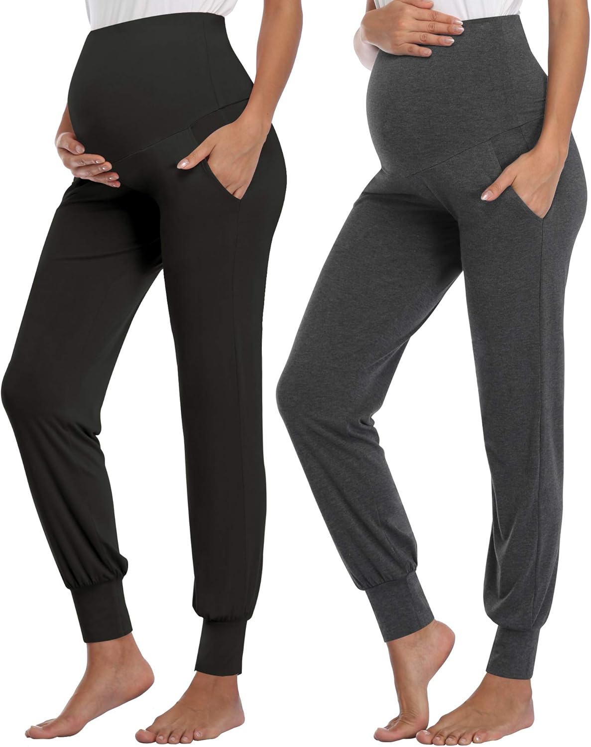 Stretchy Lounge Workout Pants for Maternity Comfort and Style
