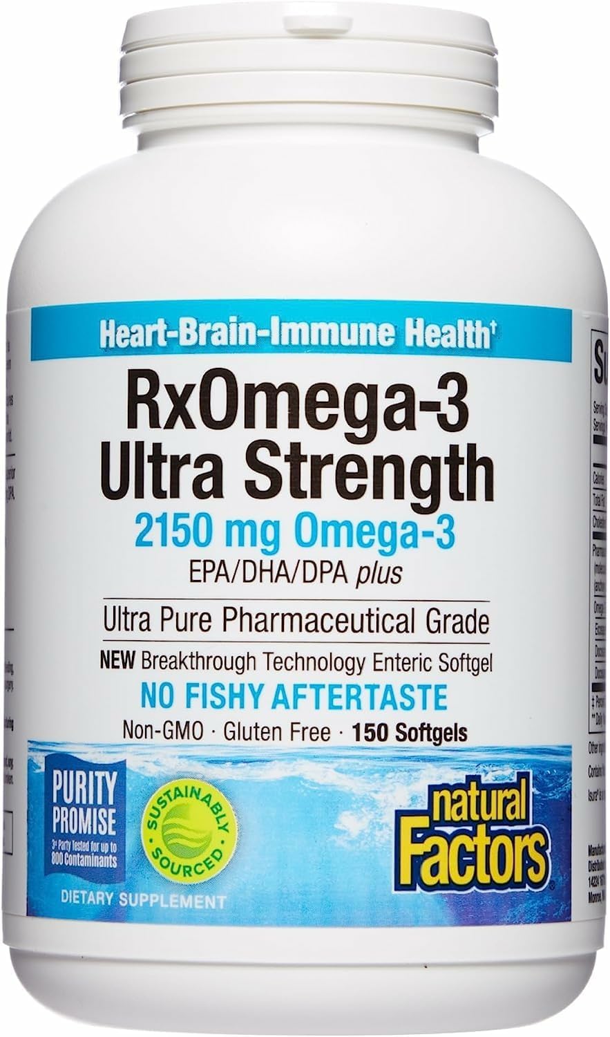 Natural Factors RxOmega-3 Ultra Strength for Heart & Brain Health