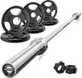 RitFit Barbell Weight Set 6ft Olympic Barbell with 35lb Plates